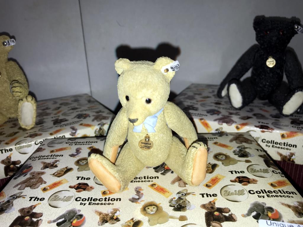 3 boxed Steiff Enesco porcelain articulated bears - Image 2 of 4