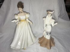 A Royal Doulton Kathleen HN3609 & Coalport Chantilly Lace Charm figurine
