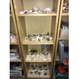 A large quantity of porcelain butterflies & sea shells etc.