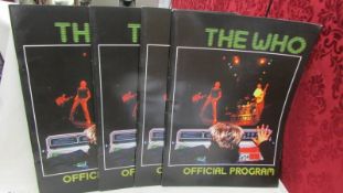 Four 1983 'The Who' programmes (Reproductions of originals).
