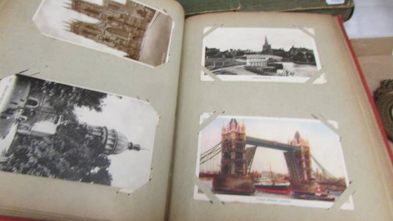 Three albums of postcards including an unusual double sided album, a scrap album, - Image 14 of 22