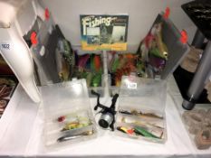 A good selection of colourful fishing lures etc