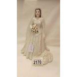 A Royal Worcester figurine, Her Majesty Queen Elizabeth II Diamond Wedding Anniversary, 2007.