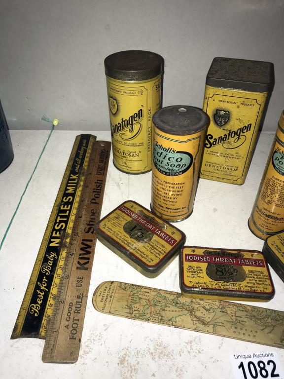 A quantity of advertising tins including Sanatagen, Walkers foot powder etc. - Image 2 of 3