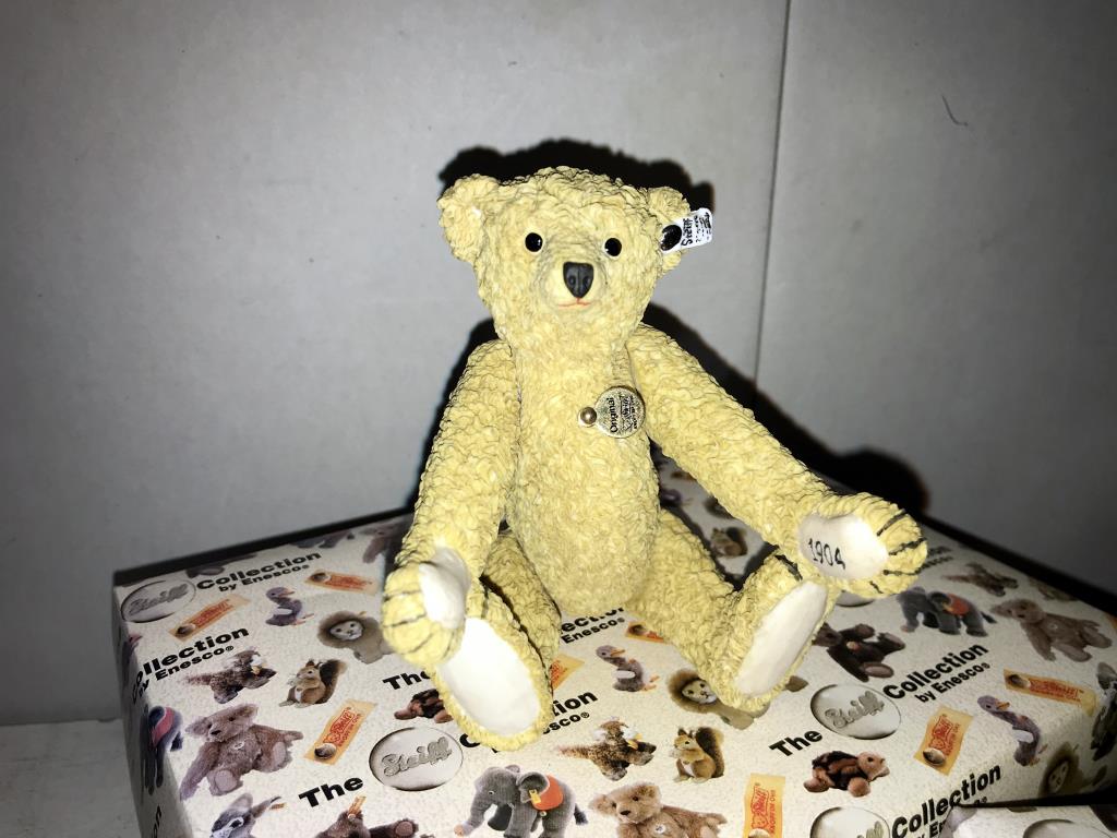 3 boxed Steiff Enesco porcelain articulated bears - Image 3 of 4