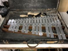 A Bel Air musical glockenspiel in case,