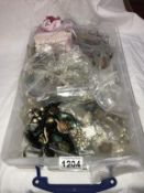 A box of mixed costume jewellery