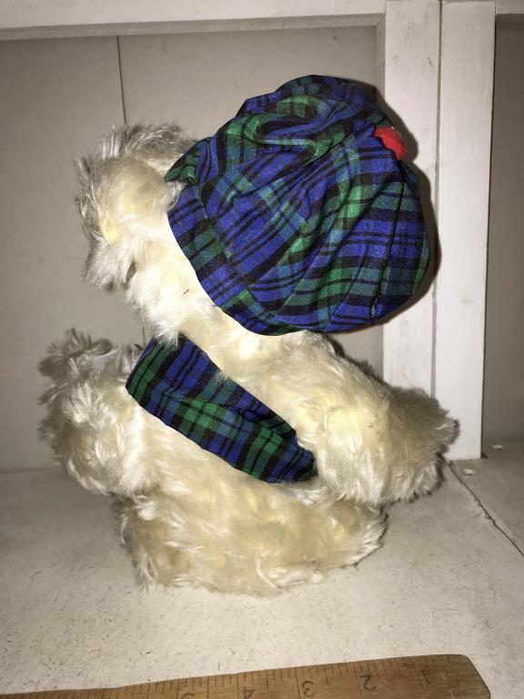 A Merrythought 2000 blond bear with growler tartan sash and hat - Image 3 of 3