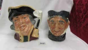 Two Royal Doulton character jugs - Granny and Town crier.