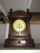 An Edwardian mahogany cased mantle clock The British United clock Co.