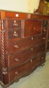 A large Victorian Scotch chest of drawers. (Collect only).