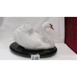 A Franklin Mint model 'The Royal Swan' on stand.