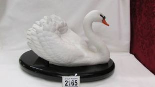 A Franklin Mint model 'The Royal Swan' on stand.