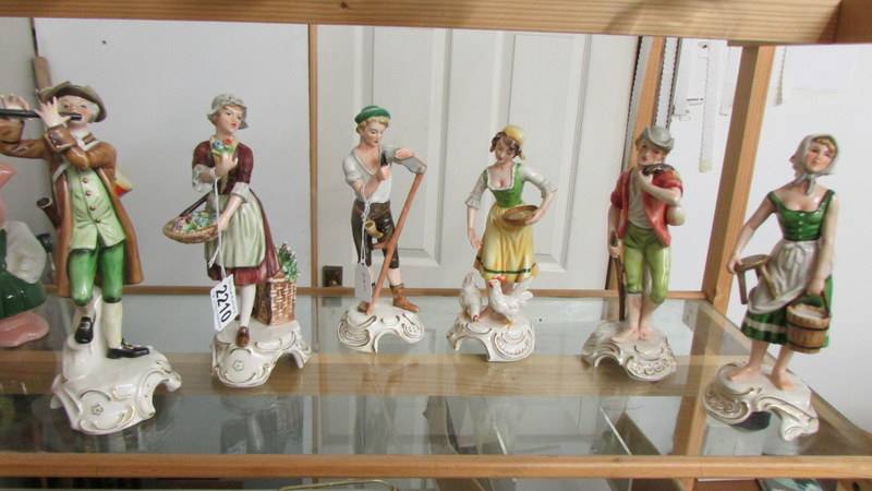 A set of six Goebel figurines. (Collect only).