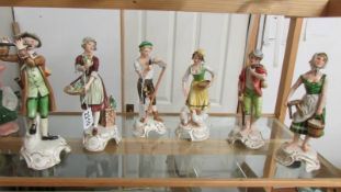 A set of six Goebel figurines. (Collect only).