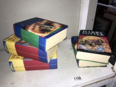 5 first edition Harry Potter books.