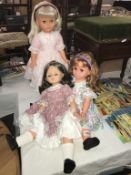 3 Vintage Palitoy walker dolls (walking mechanism a/f)