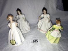 4 Royal Doulton figurines, 2 x Amanda HN3635,