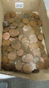 A large quantity of copper pennies, half pennies etc.