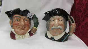 Two large Royal Doulton character jugs being Sancho Panca and Mine Host.
