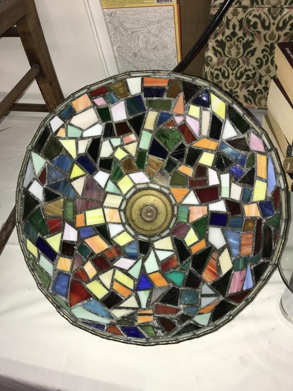 A large Tiffany style leaded glass lampshade - Image 2 of 2