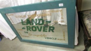 A Land Rover advertising mirror.