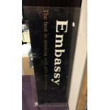 A vintage Embassy cigarettes advertising sign (breweriana/smokerama)