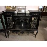 A Victorian mahogany sideboard with cabinet doors