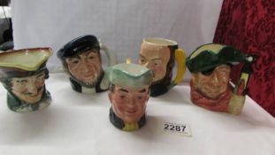 Four Royal Doulton character jugs - Smuggler, Capt.