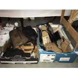 2 boxes of ladies handbags and shoes