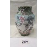 An interesting Chinese vase with applies features and bird design (a/f to base).