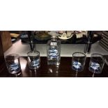 A legendary aircraft of WWII decanter and 4 glasses