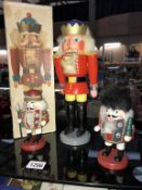 A boxed vintage tall Vero German soldier money box with some paint loss & 2 others