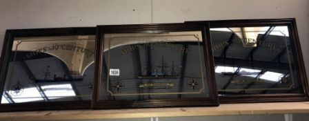 3 ships of the 19th century picture mirrors