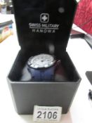 A boxed as new Swiss Military Honours wrist watch.