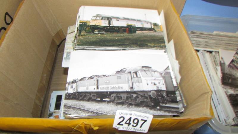 A large collection of railwayana including black & white and coloured photographs of trains from - Image 8 of 10