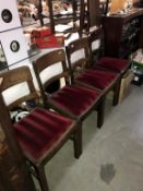 A set of 4 x 1930's oak chairs