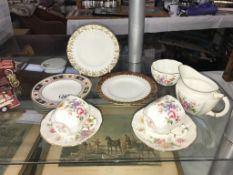 A quantity of various pieces of Royal Crown Derby china, 3 small plates, cups/saucers,