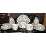 A Minton Haddon Hall tea set ****Condition report**** No damage observed