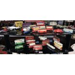 A good selection of unboxed dusty Lledo and Corgi classics buses and trams