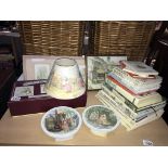 A quantity of mostly Beatrix Potter items, including Peter Rabbit, lampshade, books, pictures,