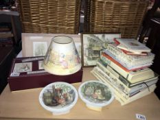 A quantity of mostly Beatrix Potter items, including Peter Rabbit, lampshade, books, pictures,