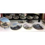 A quantity of train collectors plates by Wedgwood,