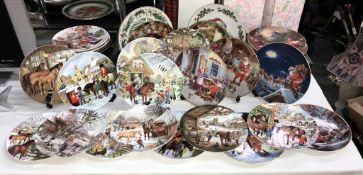 A good lot of Christmas collectors plates, some boxed,