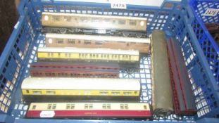 Eight 'OO' gauge Hornby and Triang coaches including sleeping car.
