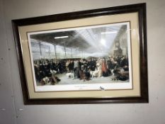 A framed and glazed print,