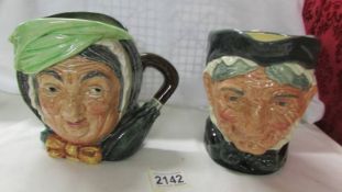 Two Royal Doulton character jugs - Granny and Sarey Gamp.