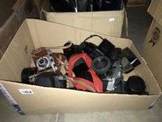 A mixed lot of cameras and accessories and lens
