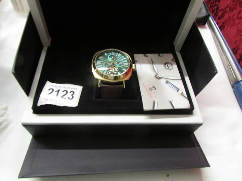 A cased as new Constantine Weisz gent's wrist watch.