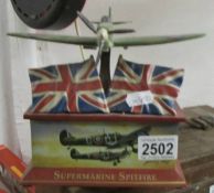 A limited edition 'Wings of Victory' Spitfire sculpture.